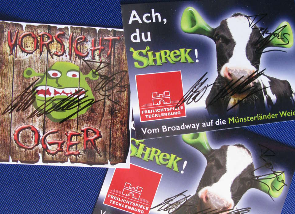 Der Gewinn in der dritten Verlosungsrunde bei Summer-Fun 2017: 1 x 2 Eintrittskarten für das Muscial 'Shrek' bei den Freilichtspielen Tecklenburg. shrek verlosung