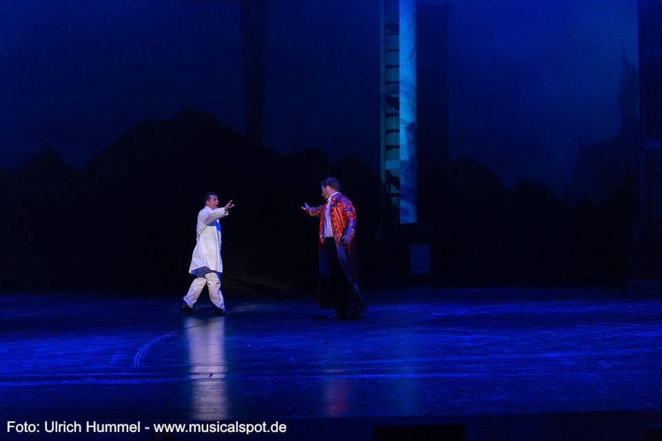 Zwar hat er das Gutachten unterschrieben, ohne den König zuvor selbst untersucht zu haben, aber Gudden ist überzeugt, dass der König seiner Hilfe bedarf. Ob er nun wirklich krank ist oder ob die seltsamen Anwandlungen des Königs nur Ausdruck seines exaltierten Wesens sind, darüber ist Gudden sich noch nicht im Klaren. ludwig musical fuessen 2018 196