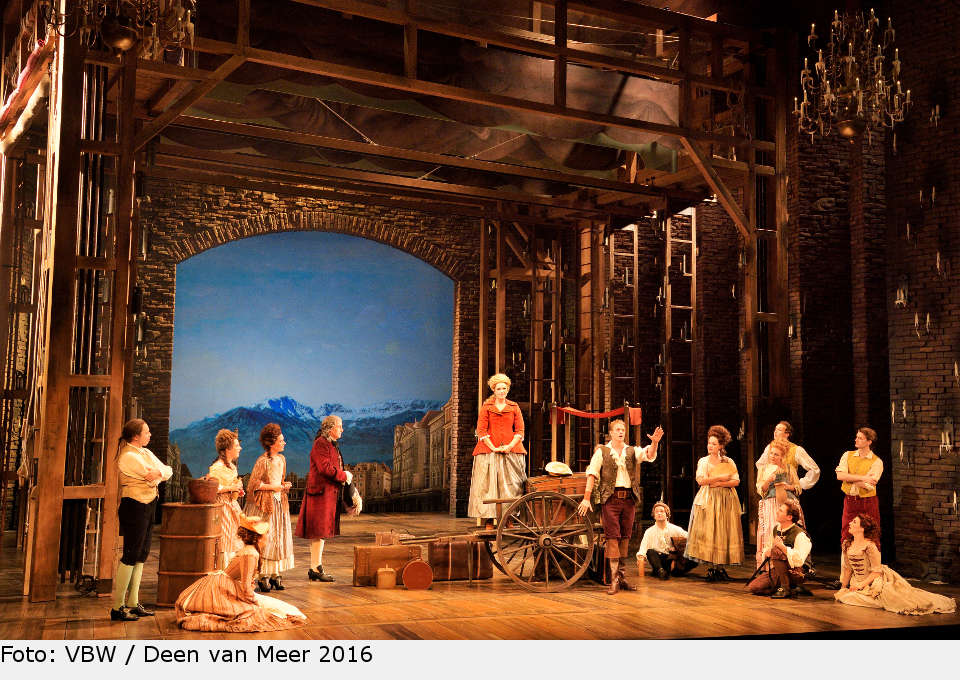 Theaterprobe in Franz Mosers Schauspieltruppe: Das "Schikaneder"-Ensemble im Wiener Raimund Theater. schikaneder 01
